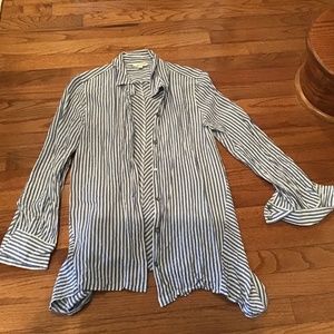 Max Studio Stripe long sleeve coverup sz M